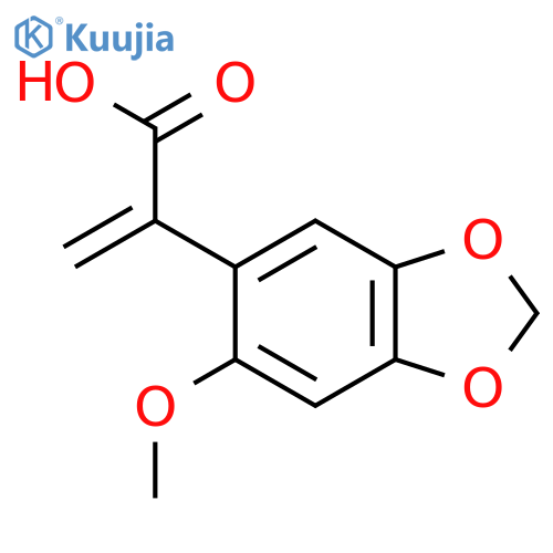 2-(6-methoxy-1,3-dioxaindan-5-yl)prop-2-enoic acid structure