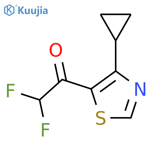 1-(4-cyclopropyl-1,3-thiazol-5-yl)-2,2-difluoroethan-1-one structure