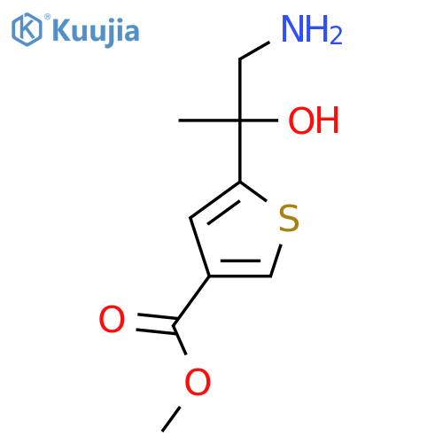 methyl 5-(1-amino-2-hydroxypropan-2-yl)thiophene-3-carboxylate structure