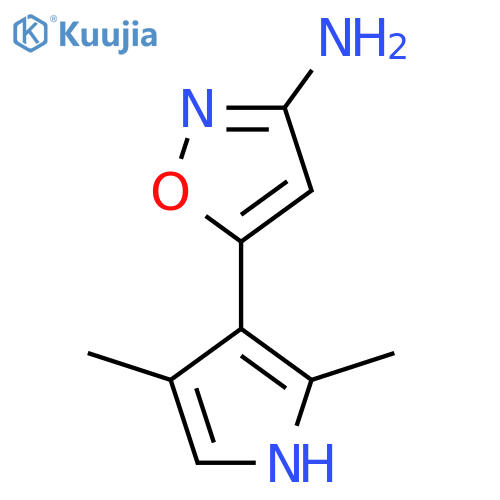5-(2,4-dimethyl-1H-pyrrol-3-yl)-1,2-oxazol-3-amine structure