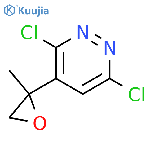 3,6-dichloro-4-(2-methyloxiran-2-yl)pyridazine structure