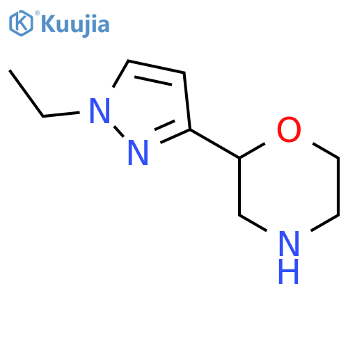 2-(1-ethyl-1H-pyrazol-3-yl)morpholine structure