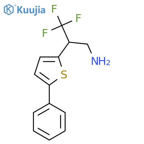3,3,3-trifluoro-2-(5-phenylthiophen-2-yl)propan-1-amine structure