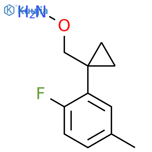 O-{1-(2-fluoro-5-methylphenyl)cyclopropylmethyl}hydroxylamine structure