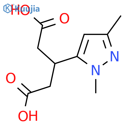 3-(1,3-dimethyl-1H-pyrazol-5-yl)pentanedioic acid structure