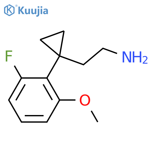 2-1-(2-fluoro-6-methoxyphenyl)cyclopropylethan-1-amine structure