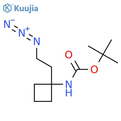 tert-butyl N-1-(2-azidoethyl)cyclobutylcarbamate structure
