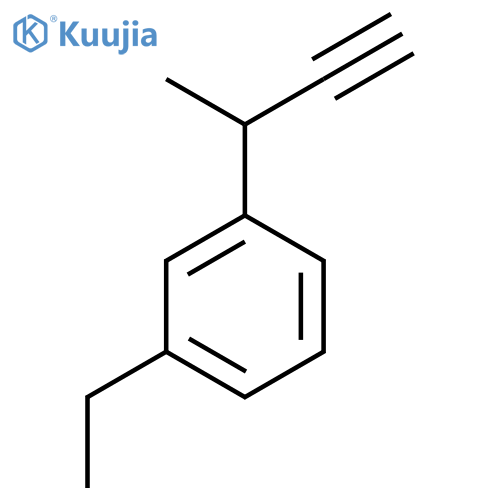 1-(But-3-yn-2-yl)-3-ethylbenzene structure