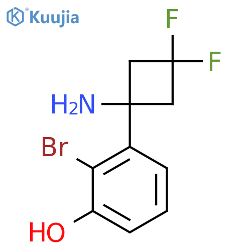 3-(1-amino-3,3-difluorocyclobutyl)-2-bromophenol structure