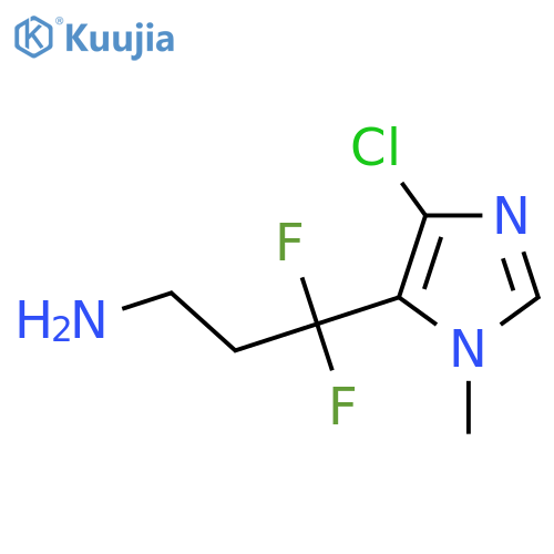 3-(4-chloro-1-methyl-1H-imidazol-5-yl)-3,3-difluoropropan-1-amine structure
