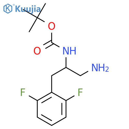 tert-butyl N-1-amino-3-(2,6-difluorophenyl)propan-2-ylcarbamate structure
