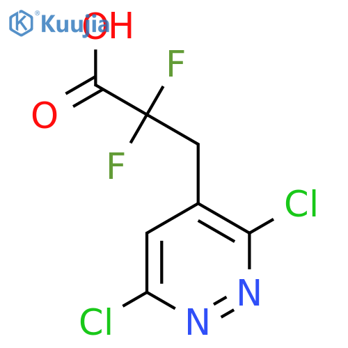3-(3,6-dichloropyridazin-4-yl)-2,2-difluoropropanoic acid structure