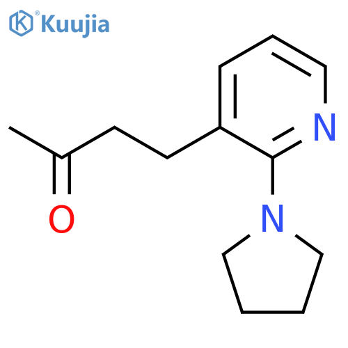 4-2-(pyrrolidin-1-yl)pyridin-3-ylbutan-2-one structure