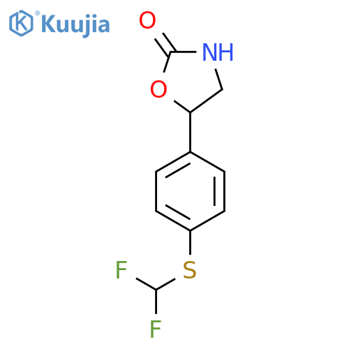 5-{4-(difluoromethyl)sulfanylphenyl}-1,3-oxazolidin-2-one structure