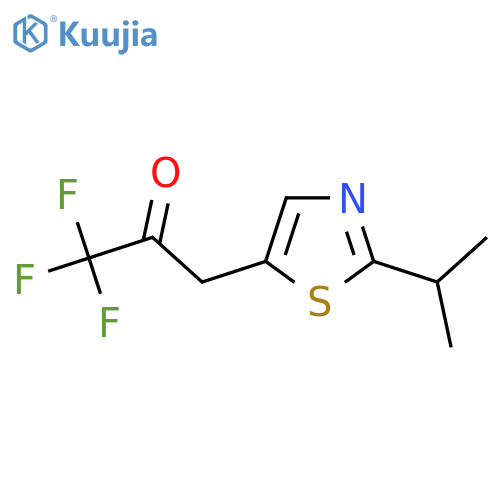 1,1,1-trifluoro-3-2-(propan-2-yl)-1,3-thiazol-5-ylpropan-2-one structure