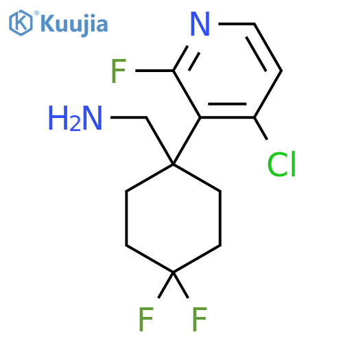 1-(4-chloro-2-fluoropyridin-3-yl)-4,4-difluorocyclohexylmethanamine structure