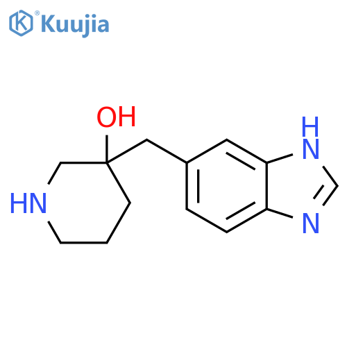 3-(1H-1,3-benzodiazol-5-yl)methylpiperidin-3-ol structure