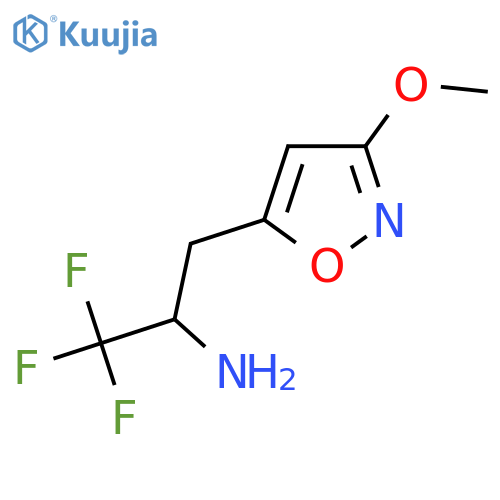 1,1,1-trifluoro-3-(3-methoxy-1,2-oxazol-5-yl)propan-2-amine structure
