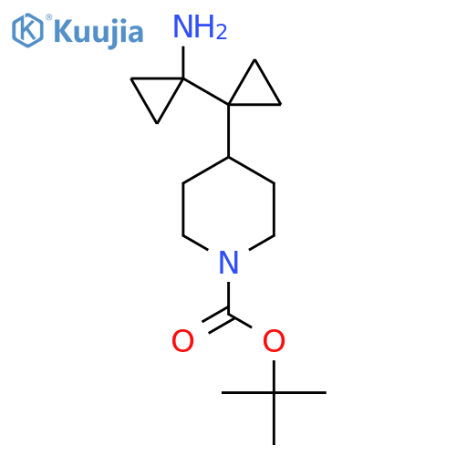 tert-butyl 4-1-(1-aminocyclopropyl)cyclopropylpiperidine-1-carboxylate structure