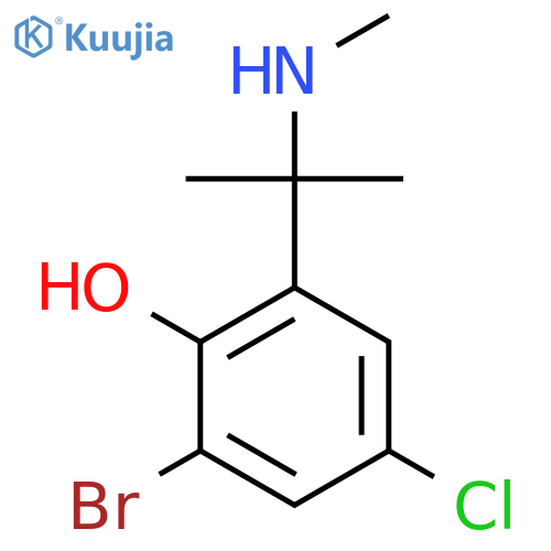 2-bromo-4-chloro-6-2-(methylamino)propan-2-ylphenol structure