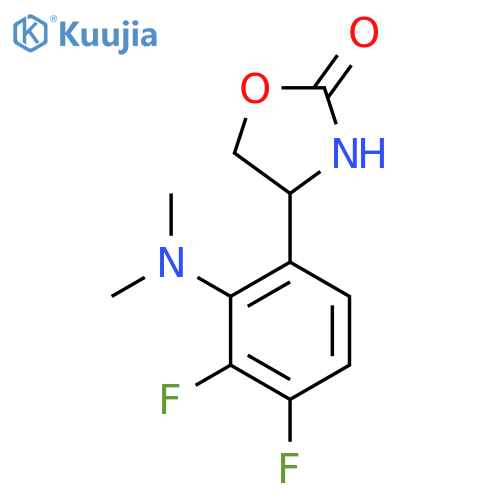 4-[2-(Dimethylamino)-3,4-difluorophenyl]-1,3-oxazolidin-2-one structure
