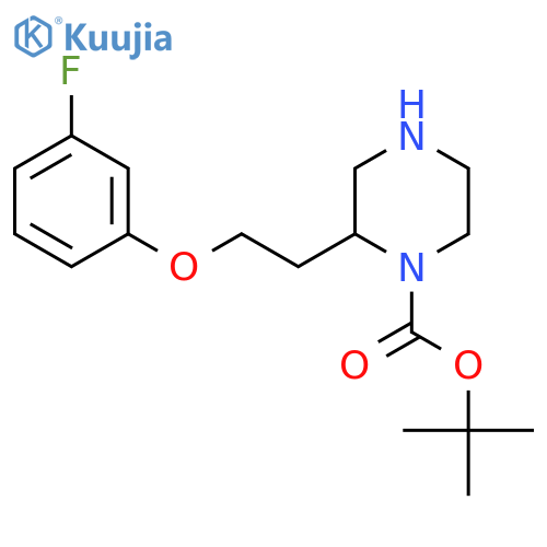 tert-butyl 2-2-(3-fluorophenoxy)ethylpiperazine-1-carboxylate structure