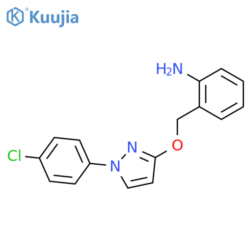 2-1-(4-Chlorophenyl)-1H-pyrazol-3-yloxymethylbenzenamine structure