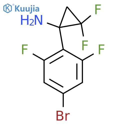 1-(4-bromo-2,6-difluorophenyl)-2,2-difluorocyclopropan-1-amine structure