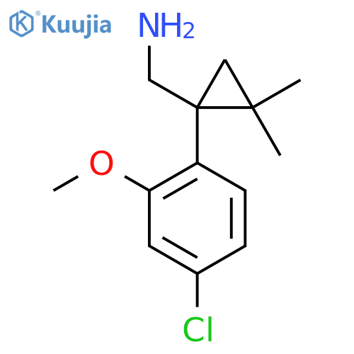 1-(4-chloro-2-methoxyphenyl)-2,2-dimethylcyclopropylmethanamine structure