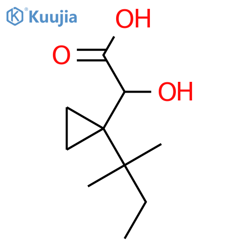 2-hydroxy-2-1-(2-methylbutan-2-yl)cyclopropylacetic acid structure