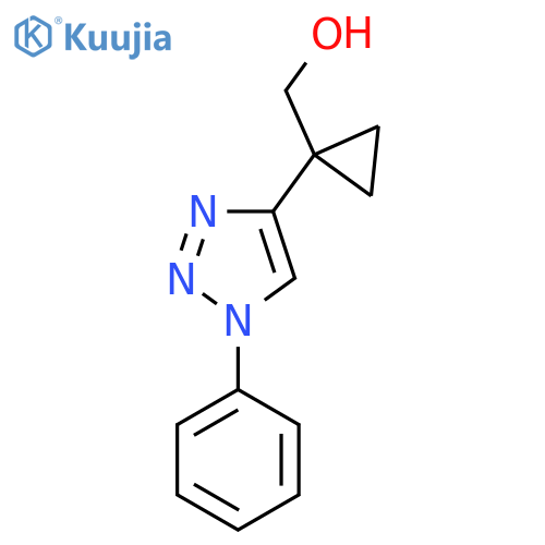 1-(1-phenyl-1H-1,2,3-triazol-4-yl)cyclopropylmethanol structure