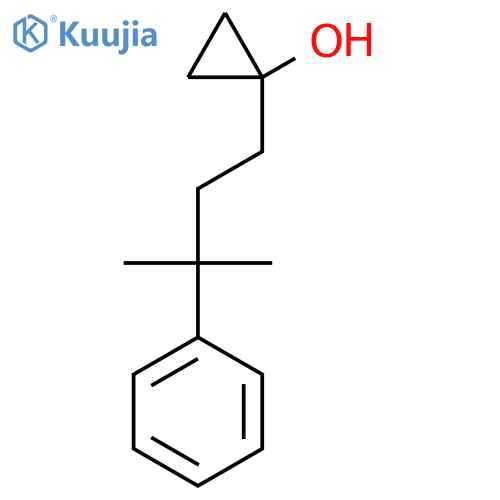 1-(3-methyl-3-phenylbutyl)cyclopropan-1-ol structure