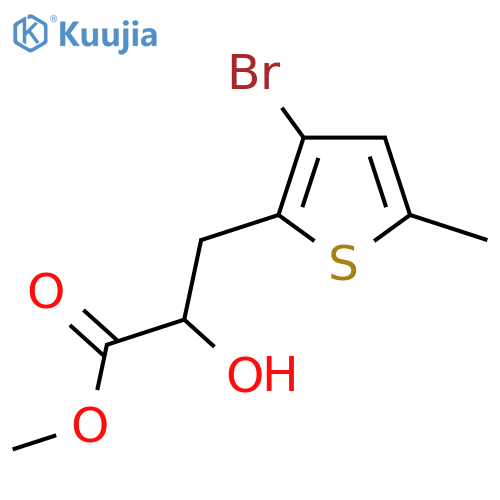 methyl 3-(3-bromo-5-methylthiophen-2-yl)-2-hydroxypropanoate structure