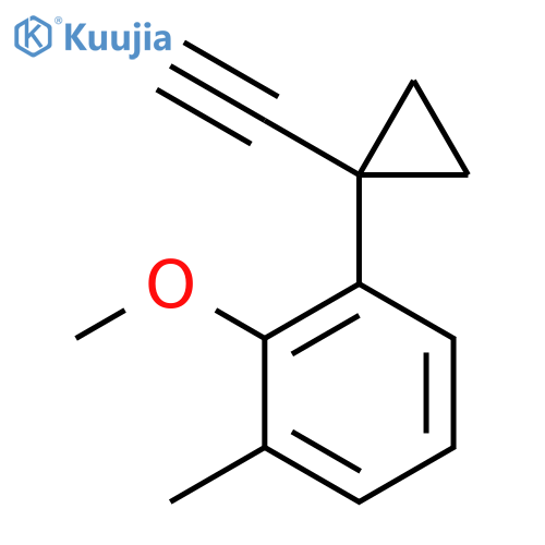 1-(1-ethynylcyclopropyl)-2-methoxy-3-methylbenzene structure
