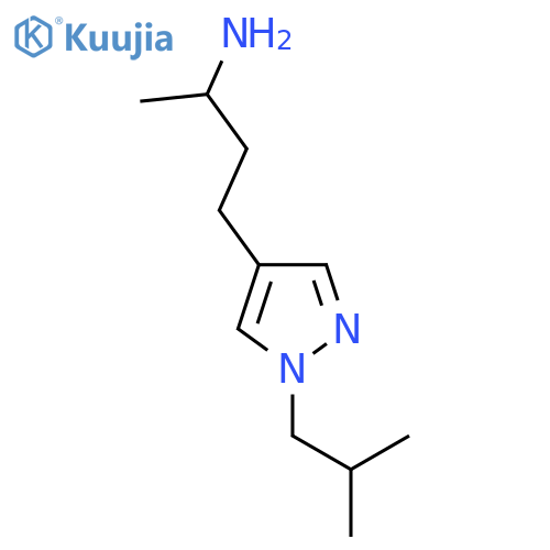 4-1-(2-methylpropyl)-1H-pyrazol-4-ylbutan-2-amine structure