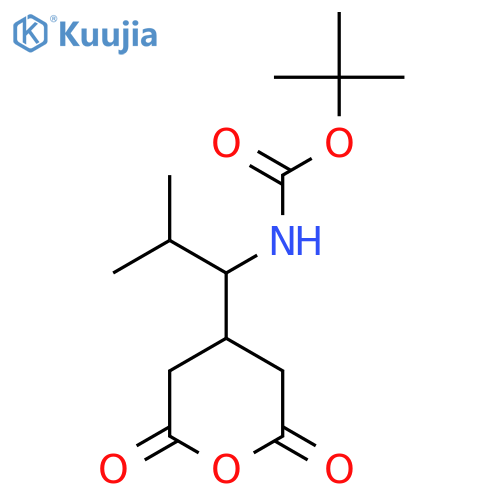 tert-butyl N-1-(2,6-dioxooxan-4-yl)-2-methylpropylcarbamate structure