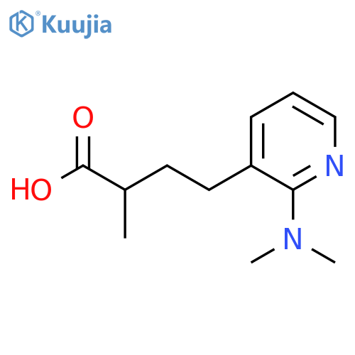 4-2-(dimethylamino)pyridin-3-yl-2-methylbutanoic acid structure