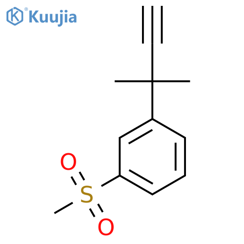 1-methanesulfonyl-3-(2-methylbut-3-yn-2-yl)benzene structure