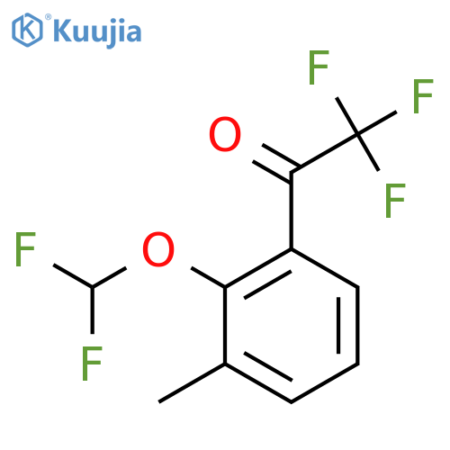 1-2-(difluoromethoxy)-3-methylphenyl-2,2,2-trifluoroethan-1-one structure