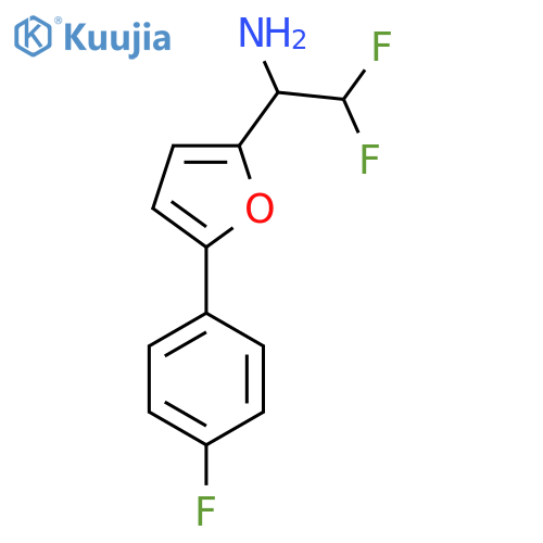 2,2-difluoro-1-5-(4-fluorophenyl)furan-2-ylethan-1-amine structure