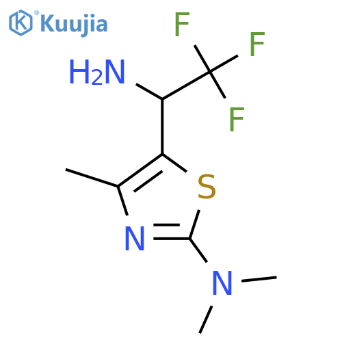 5-(1-amino-2,2,2-trifluoroethyl)-N,N,4-trimethyl-1,3-thiazol-2-amine structure