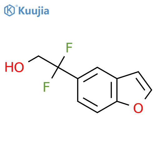 2-(1-benzofuran-5-yl)-2,2-difluoroethan-1-ol structure