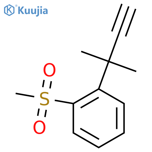1-methanesulfonyl-2-(2-methylbut-3-yn-2-yl)benzene structure