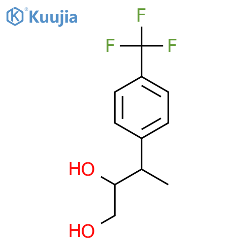 3-4-(trifluoromethyl)phenylbutane-1,2-diol structure