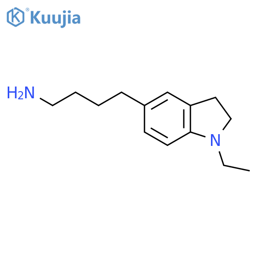4-(1-ethyl-2,3-dihydro-1H-indol-5-yl)butan-1-amine structure