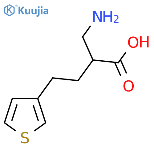 2-(aminomethyl)-4-(thiophen-3-yl)butanoic acid structure