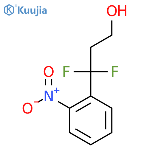 3,3-difluoro-3-(2-nitrophenyl)propan-1-ol structure