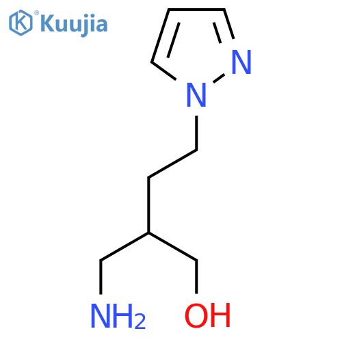 2-(aminomethyl)-4-(1H-pyrazol-1-yl)butan-1-ol structure