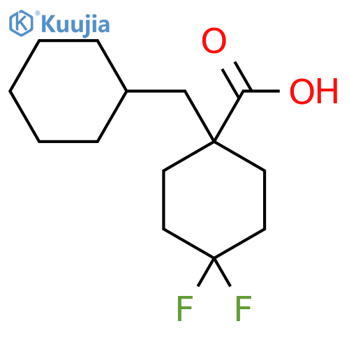 1-(cyclohexylmethyl)-4,4-difluorocyclohexane-1-carboxylic acid structure