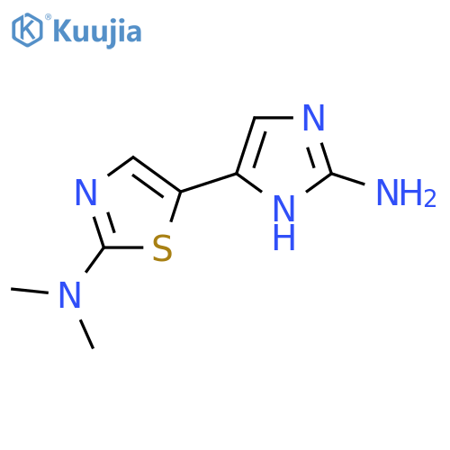 5-(2-amino-1H-imidazol-5-yl)-N,N-dimethyl-1,3-thiazol-2-amine structure